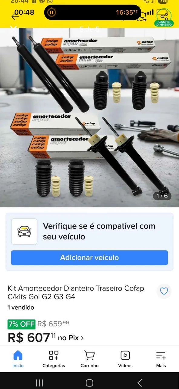 Amortecedor gol G4 Cofap - Foto 3