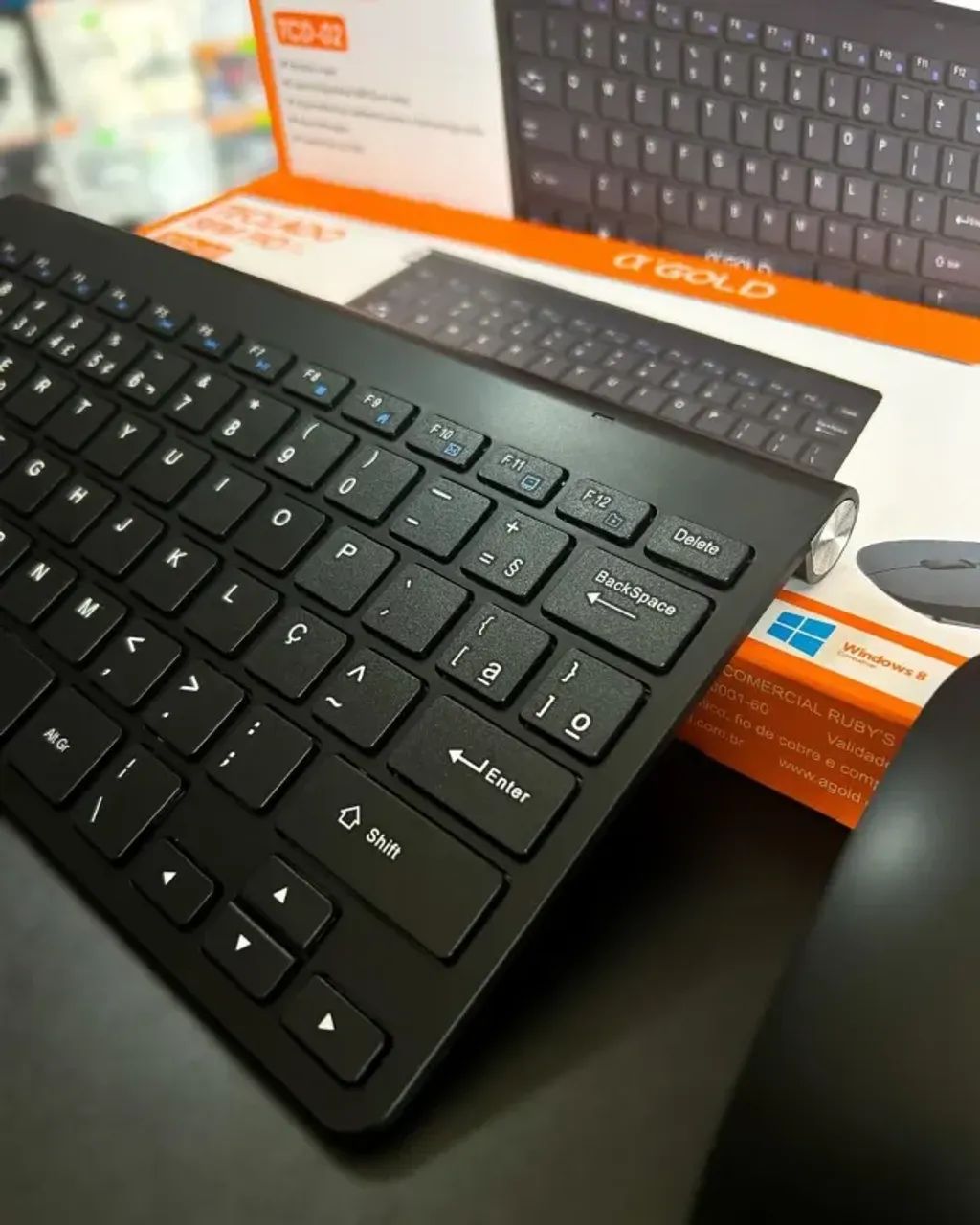 KIT TECLADO E MOUSE SEM FIO GOLD TCD-02 - Foto 4