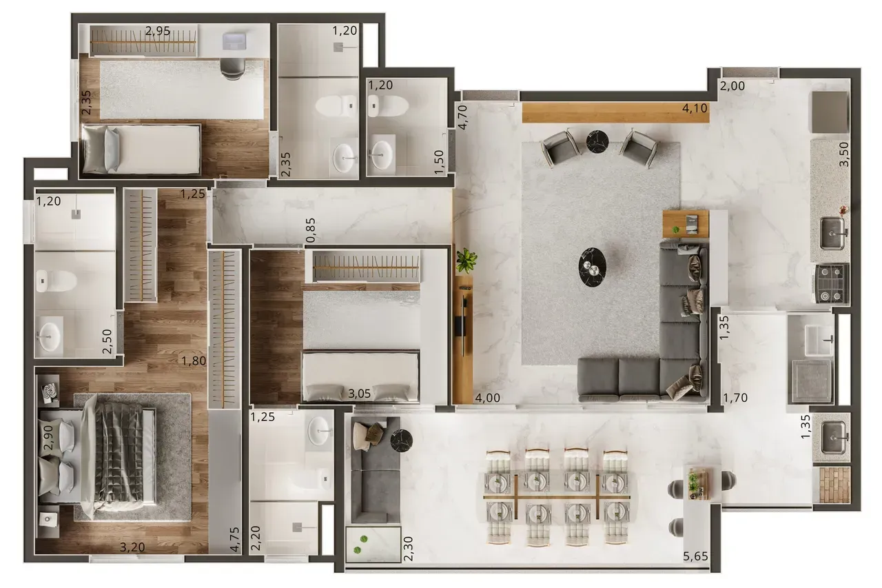 PLANTA 103m²