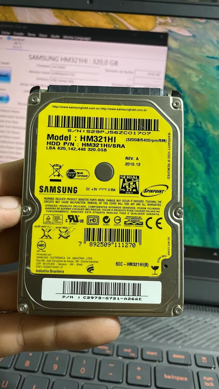 Hd de notebook 320gb Samsung