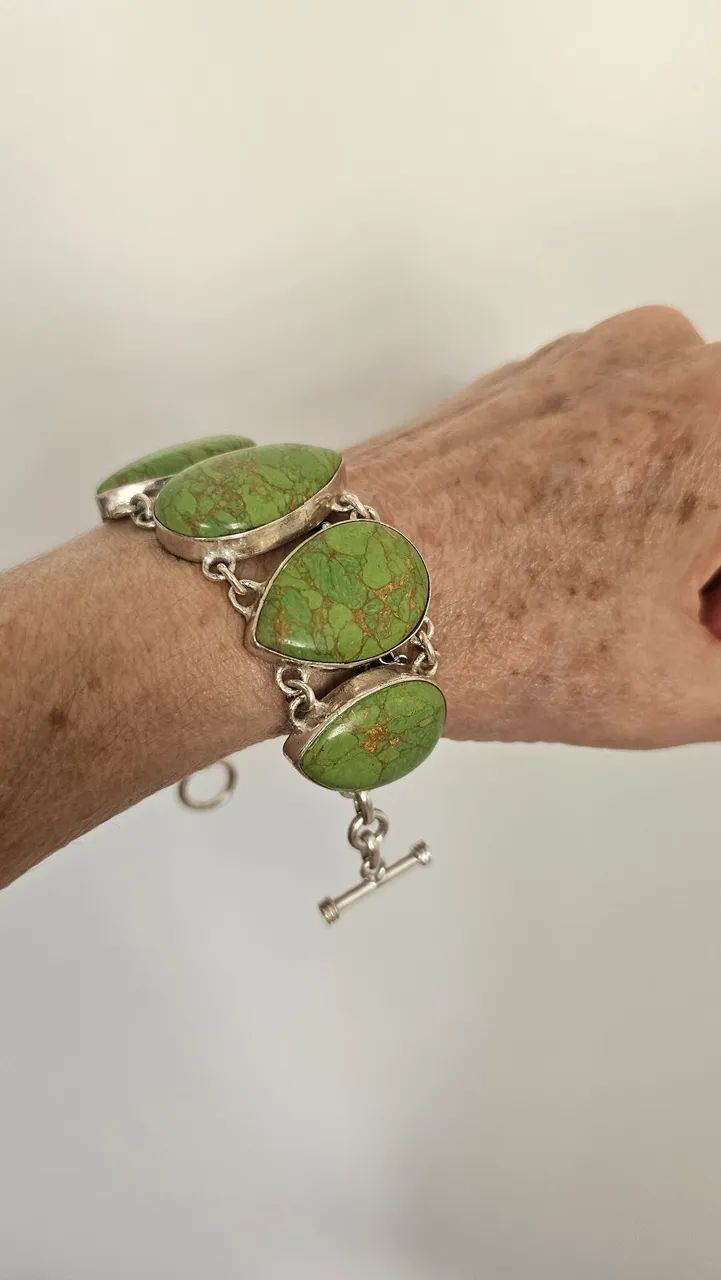 Pulseira Turquesa Verde mais anel - Foto 2