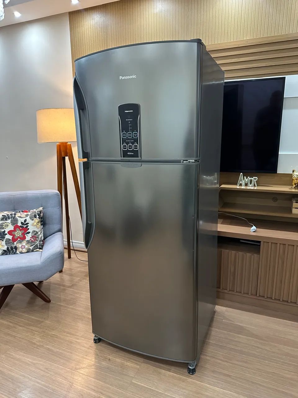 Geladeira Panasonic inox 110v inverter .