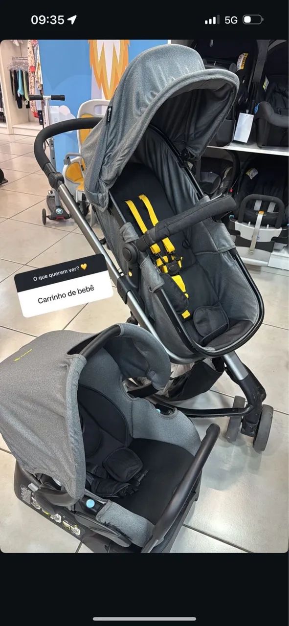 Carrinho de bebê Moisés + bebê conforto Safety - Foto 3