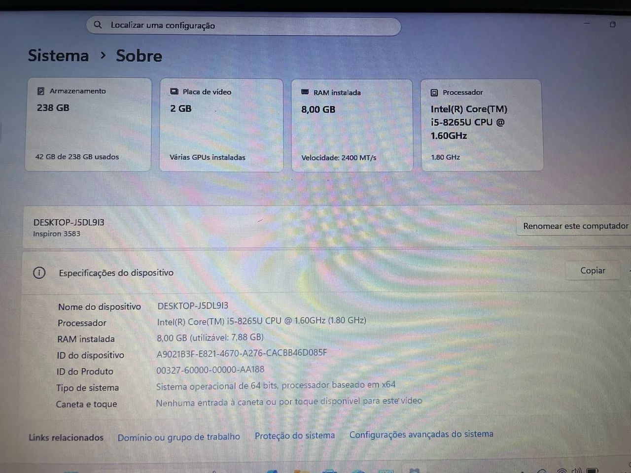 Notebook Dell Inspiron 3583 i5 | SSD | 8 RAM  - Foto 5