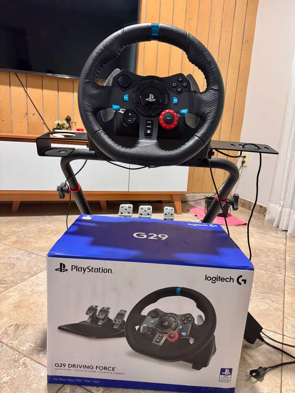 Volante logitech com Cockpit (COMPLETO) - Foto 2