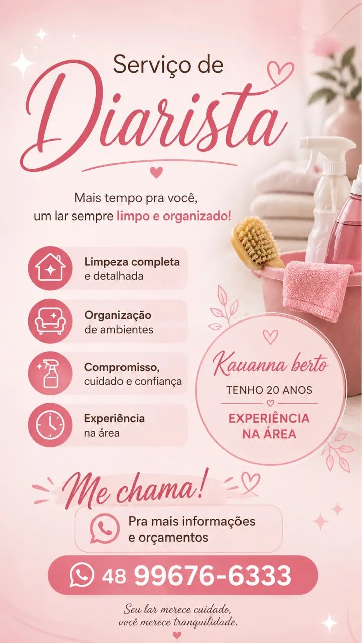 Faço serviço doméstico 