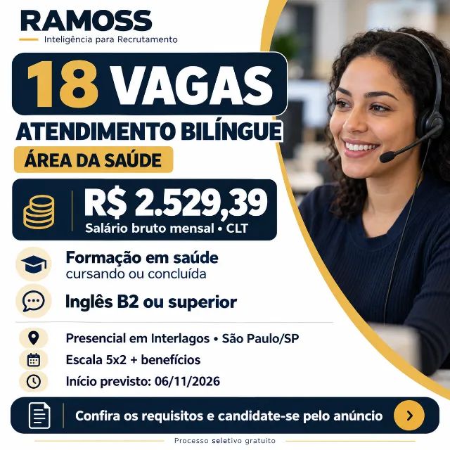 Atendimento Bilíngue ? Área da Saúde ? Interlagos 