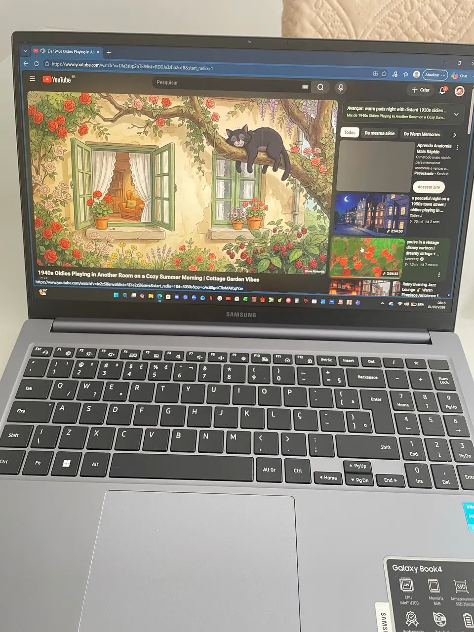 Notebook Samsung Galaxy Book4 U300 8GB RAM 256GB SSD - Impecável - Foto 5