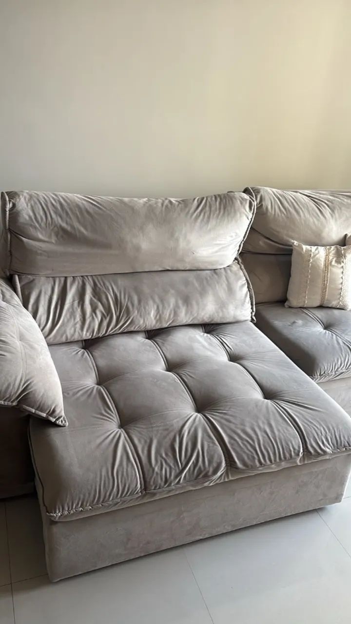 Sofá Retrátil, Brinde 2 poltronas Lindas! - Foto 3