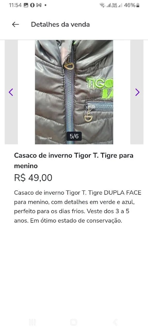 Jaqueta Tigor T Tigre , DUPLA FACE - Foto 2