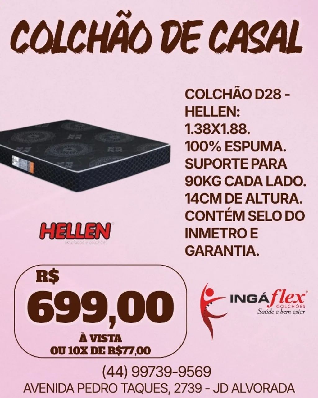 PROMOÇÃO - COLCHÃO D28 DE CASAL!!