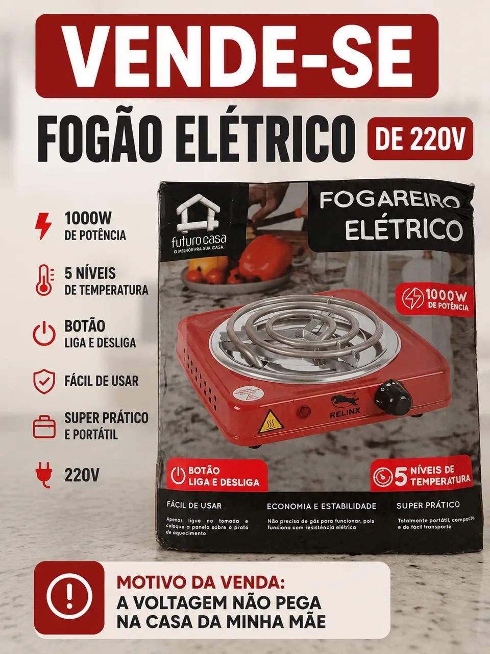 Fogão elétrico 