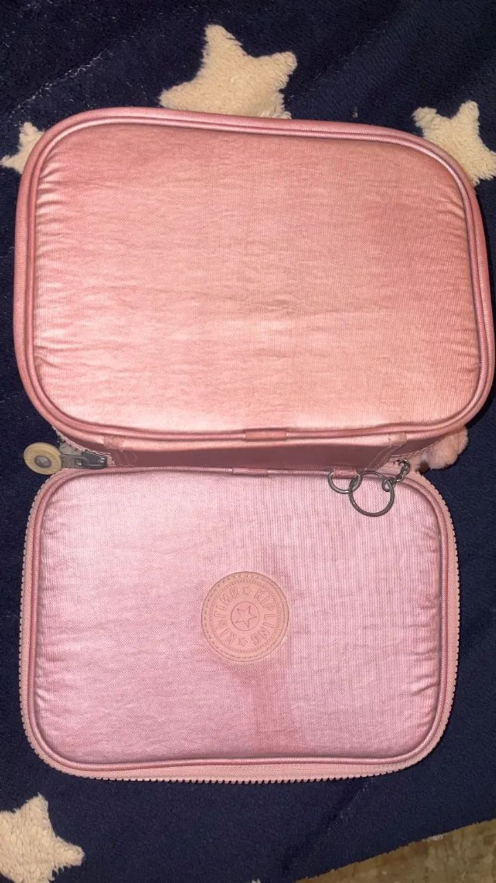 Estojo kipling 100 pens rosa metálico  - Foto 2