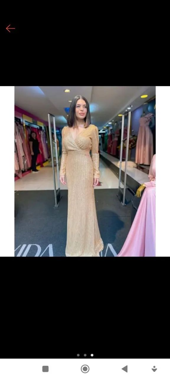 Vestido longo casamento com paetê. - Foto 2