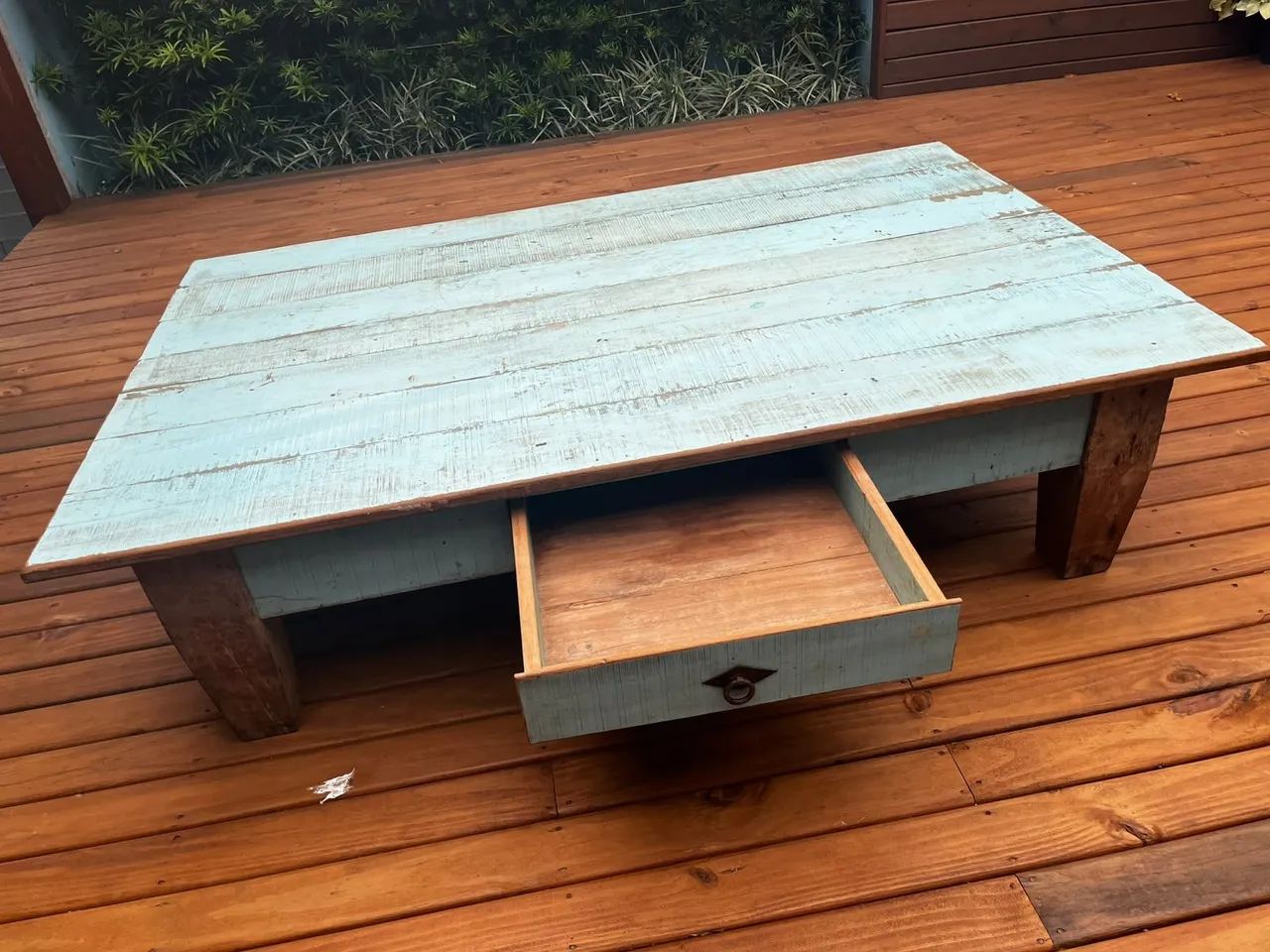 Mesa de centro toda em peroba maciça  - Foto 3