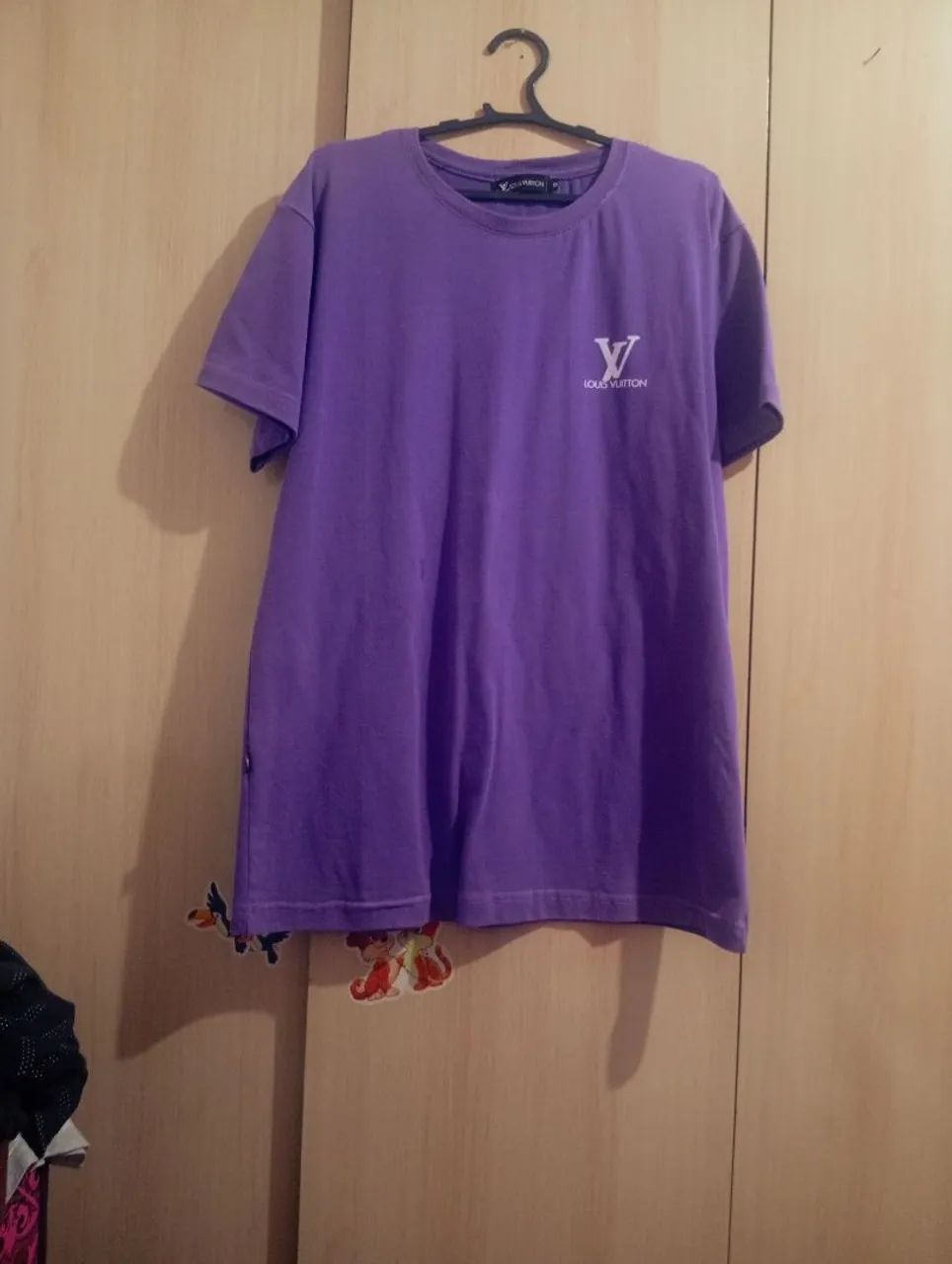 Camisa LV roxa casual 