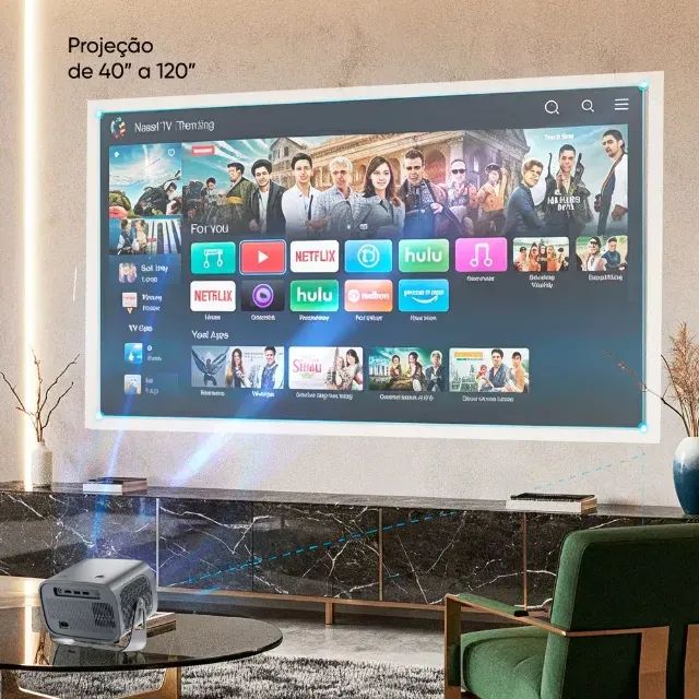 Projetor Smart 3000 Lúmens Get Full HD com Wi-Fi, Android e HDMI - Foto 5