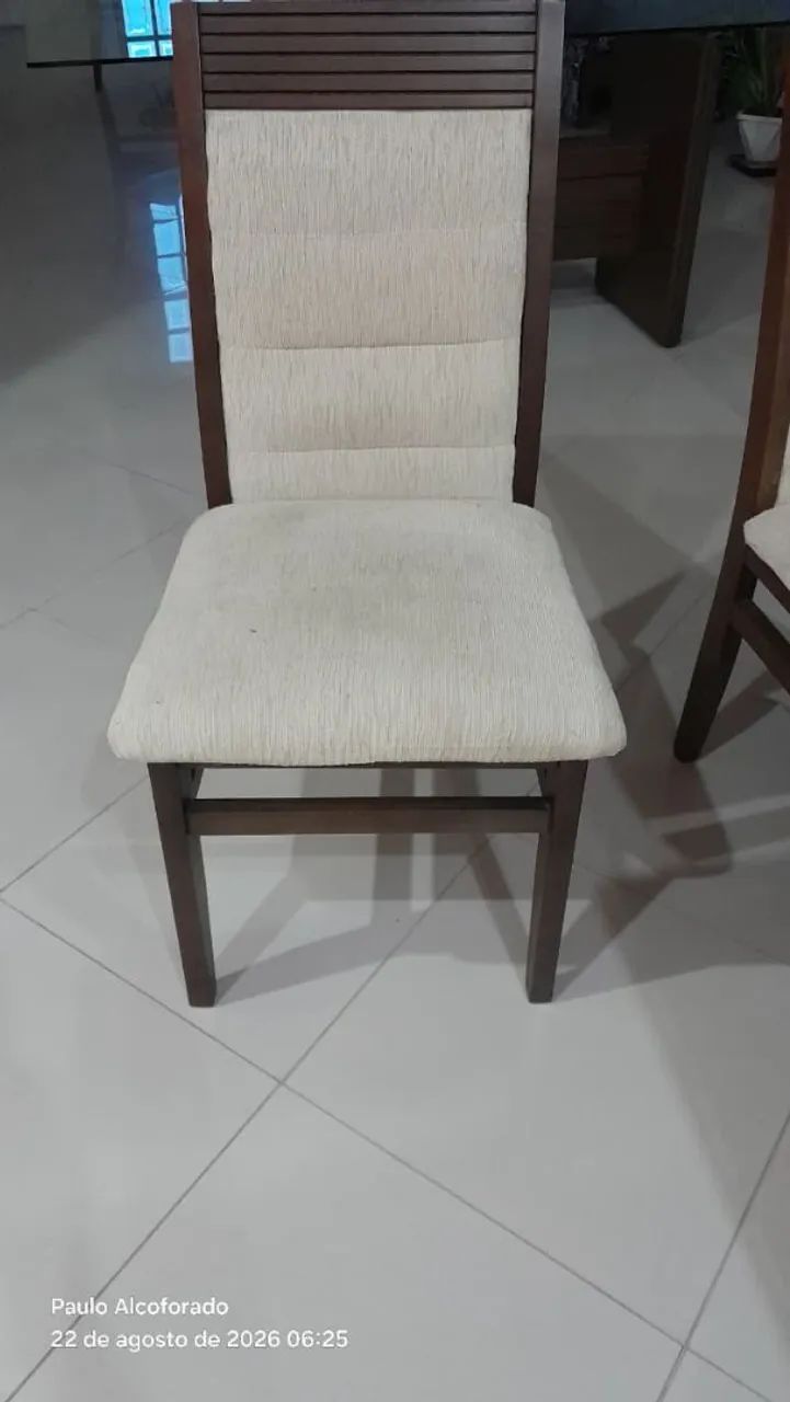 Mesa de vidro e madeira - Foto 3
