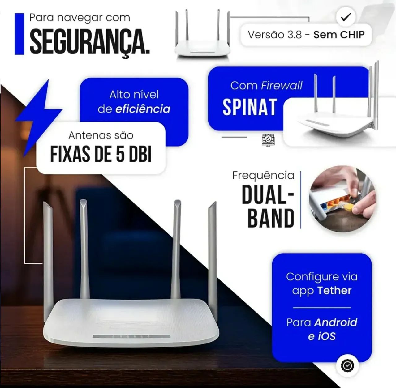 Roteador Tp Link C5 Wireless Gigabite AC 1200 - Foto 5