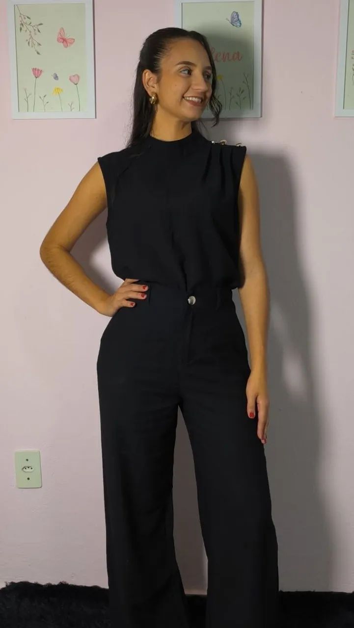 Blusa e calça feminino calça elegante
