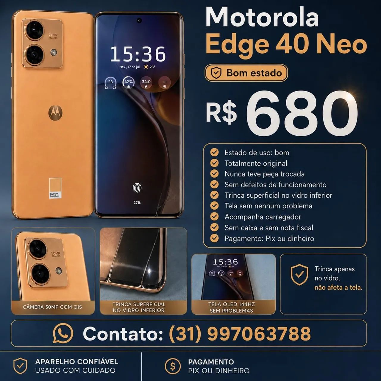 Motorola edge 40 neo - Celulares e Smartphones - Centro, Betim