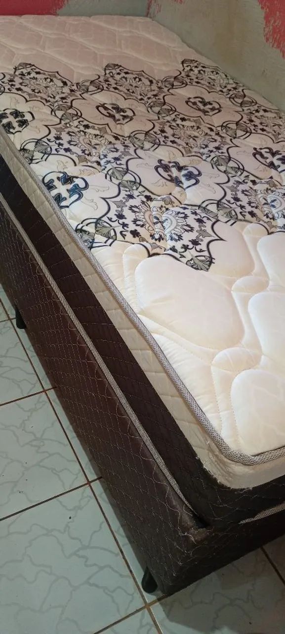 Cama Box Solteiro (Colchão e Base Box)