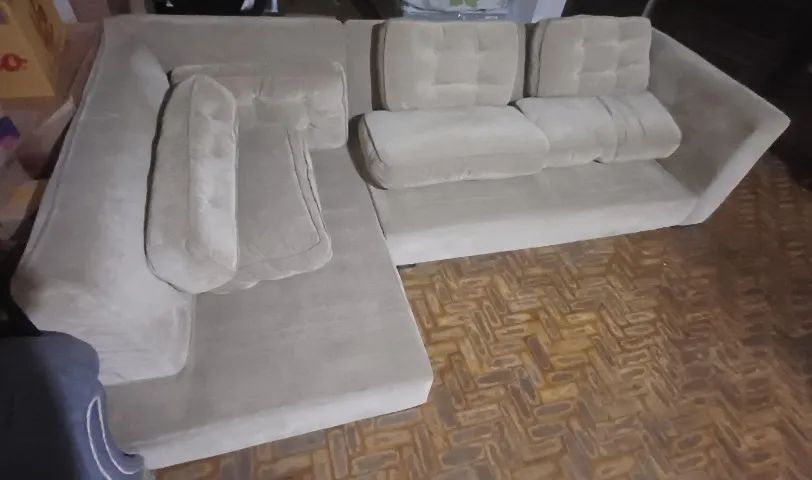 Sofá de canto modulado bege  - Foto 5