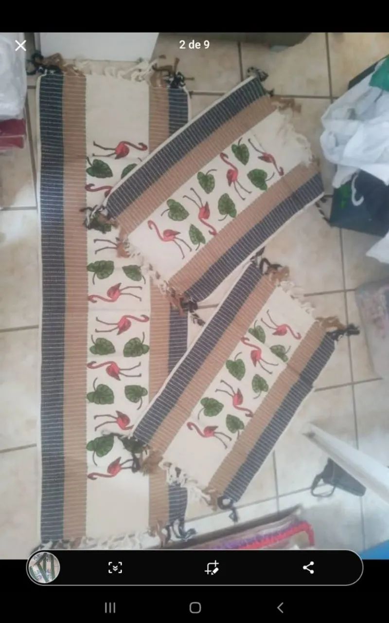 Kit passadeira para cozinha kit com 3 tapetes de algodão, decorativo, lavável 