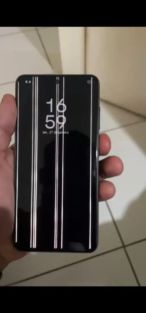 Display com aro S21 fe - Com listras