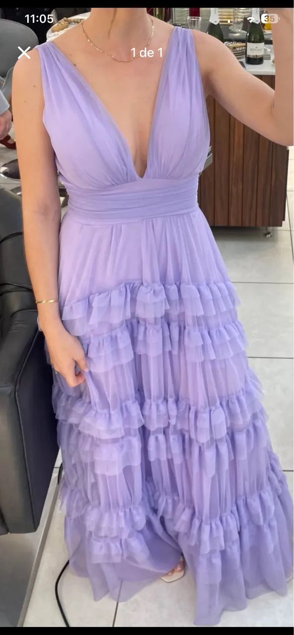 Vestido festa lavanda 