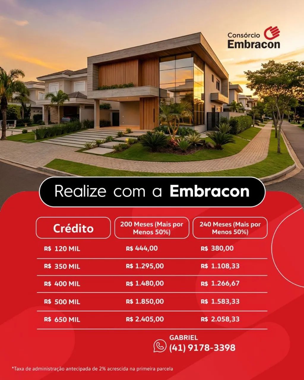 Cartas para casas e reformas 