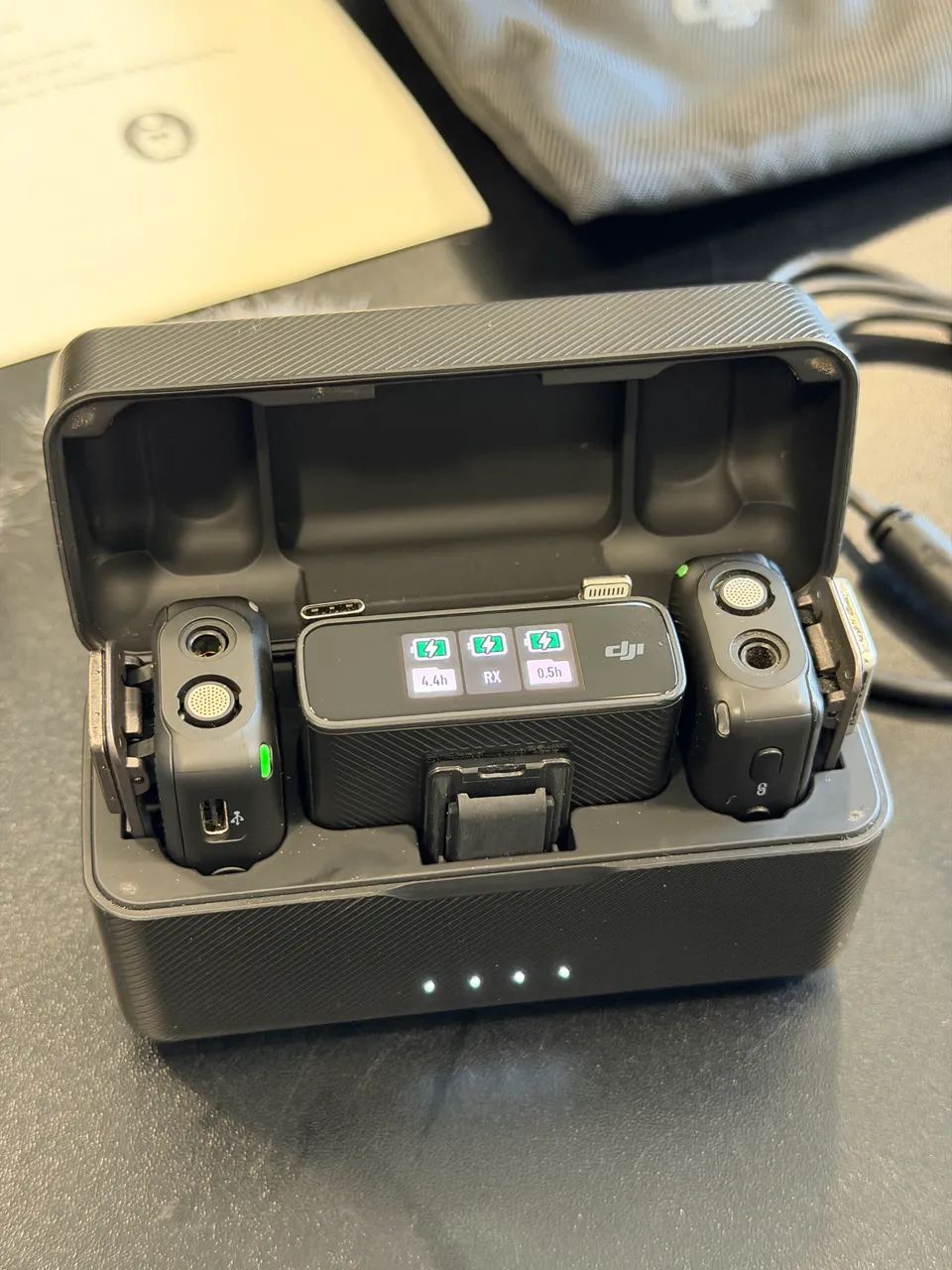 Microfone sem fio Dji Mic Combo USB-C e Lightning 