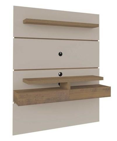 Painel Para TV Oxford Cor Off White com Pinho - Foto 2