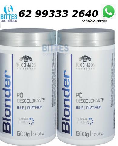 2 Pó Descolorante Desamarelador Dust Free Não Levanta Pó Profissional Toollon 500 g