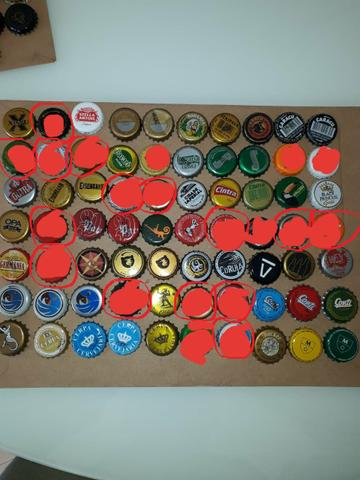 Lote tampinhas cervejas diversas para colecionador