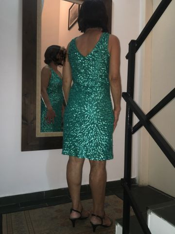Vestido tubinho PAETÊ( Verde Esmeralda ) - Foto 2