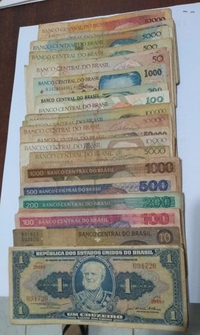 Cédulas Antigas coleção completa venda
