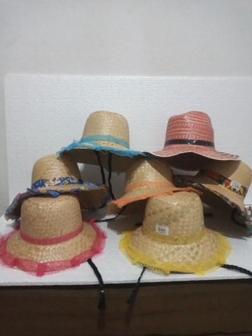 Chapéu de palha para quadrilha feminino - Foto 4