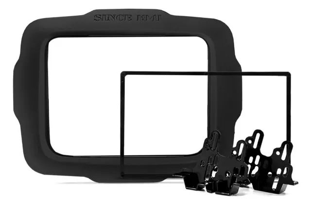 Moldura 2 Din Jeep Renegade 7 Polegadas Multimidia Mp5 Som tela Painel Carro - Foto 2