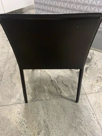 Cadeira em couro marrom  - Foto 3