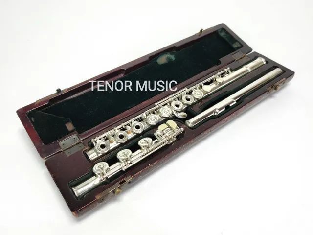 Flauta Transversal Pearl Flute 795 Profissional pé em Si - Foto 4