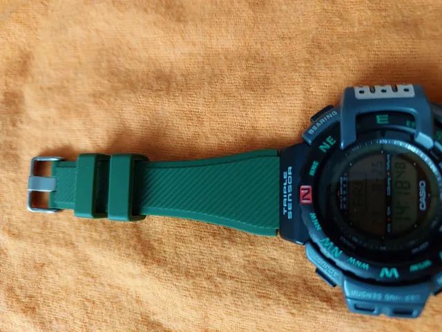 Raro relógio casio antigo triple sensor ptr-40 só venda não troco