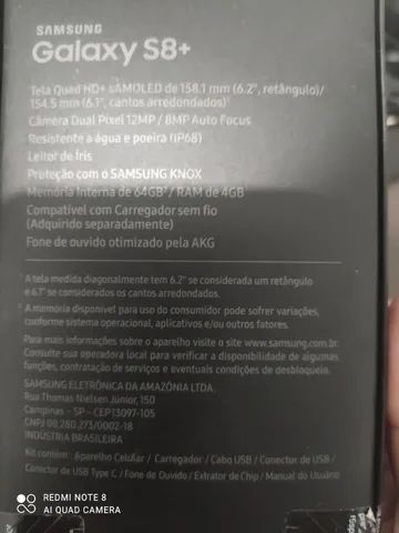 Samsung S8+ Plus + Carregador por indução Samsung - Foto 2