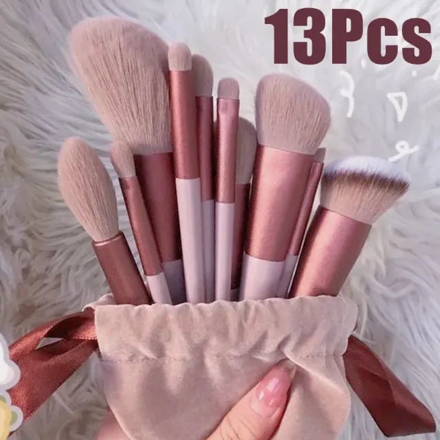 Conjunto de pincéis de maquiagem super macio de 13 PCs
