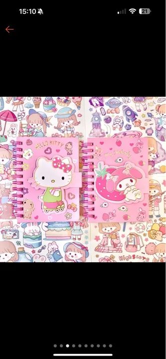 Cadernetas Hello Kitty, My Melody e Kuromi - Foto 5