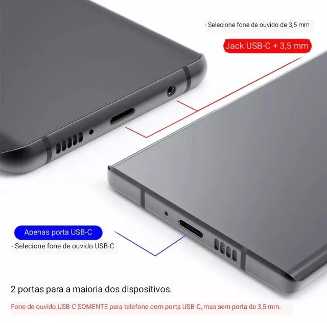 Fone Tipo C Samsung com fio akg + case - Foto 4