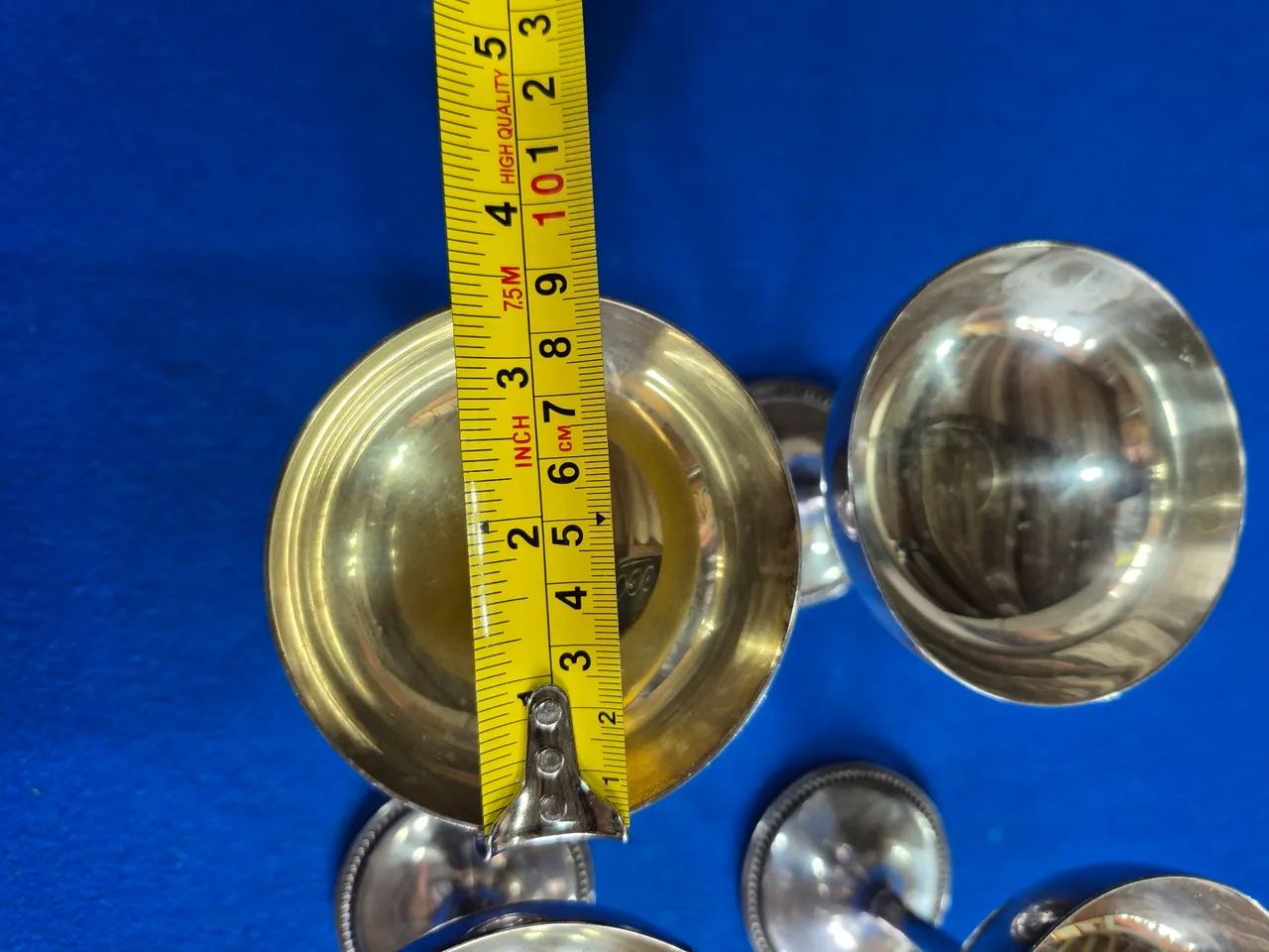 Taças  antigas década de 70 espessuradas a prata - Foto 2