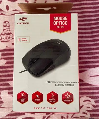 Mouse C3tech Ms-26bk, Usb, 1000 Dpi, Preto - Foto 5
