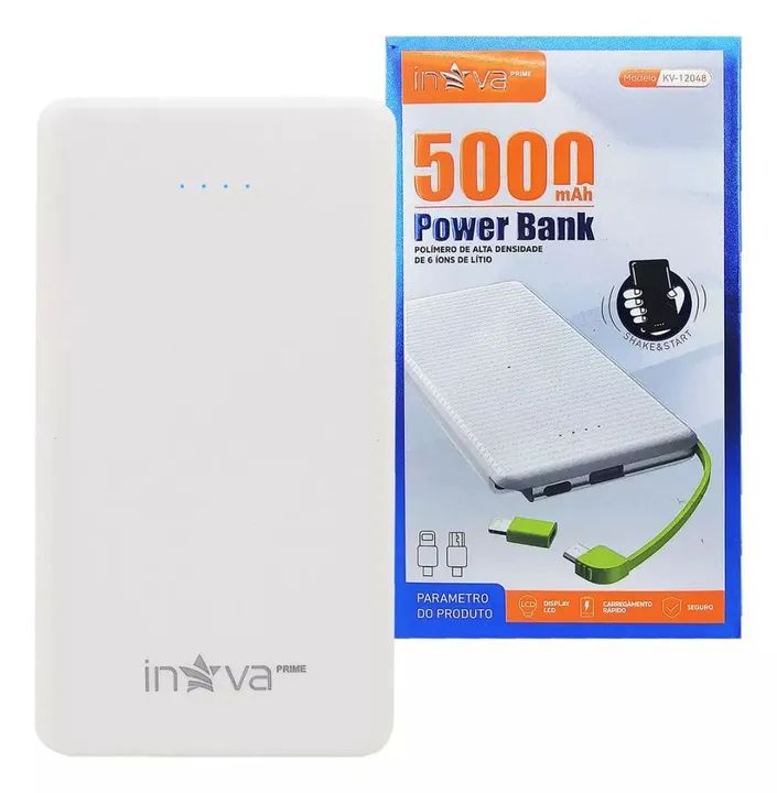 Carregador Portátil Inova Original KV12048, 5.000 mAh (Novo)