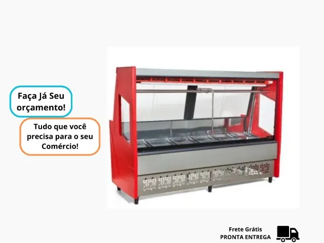 Balcão de Carne Polar 2M Vermelho